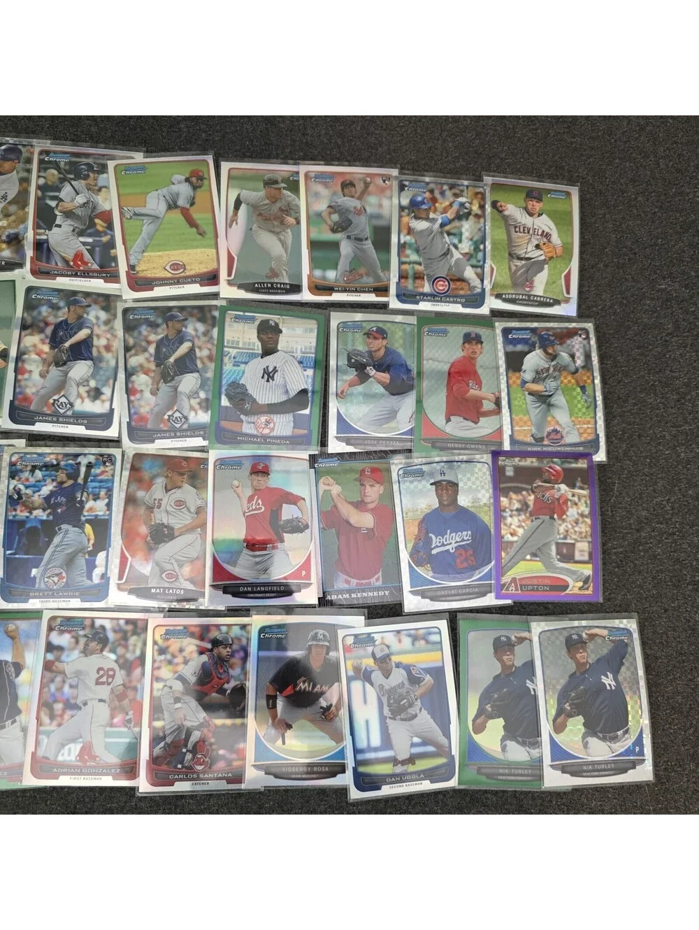 Huge 81 Card Topps Bowman Chrome Baseball Refractor Lot